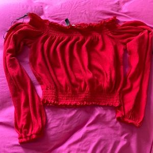 Long sleeve crop top